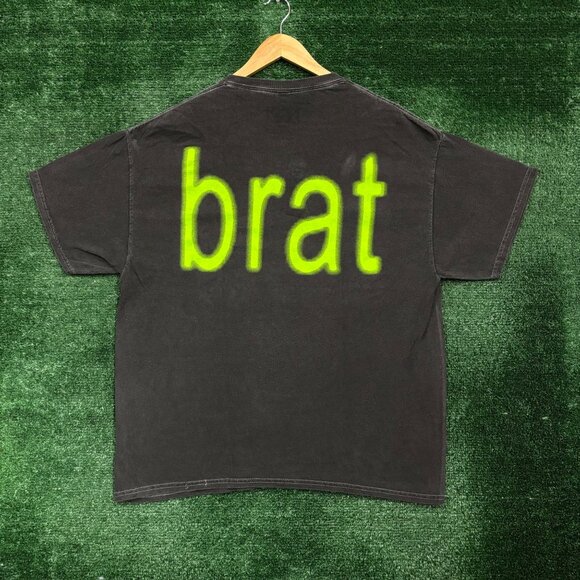 CharliXCX Brat Neon Logo Tshirt size large - Picture 1 of 4